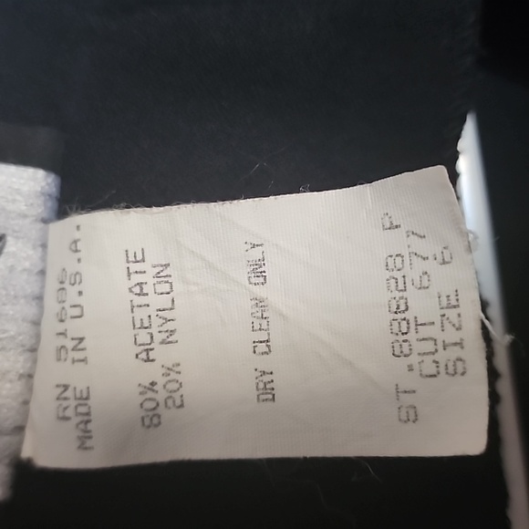 Vintage Petite Jazz Pearl Button Down Black Dress Size 6 - Picture 7 of 10